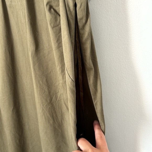 Talbots 16 Military Green Lace Up Shirt Dress Size 16 - Picture 5 of 7